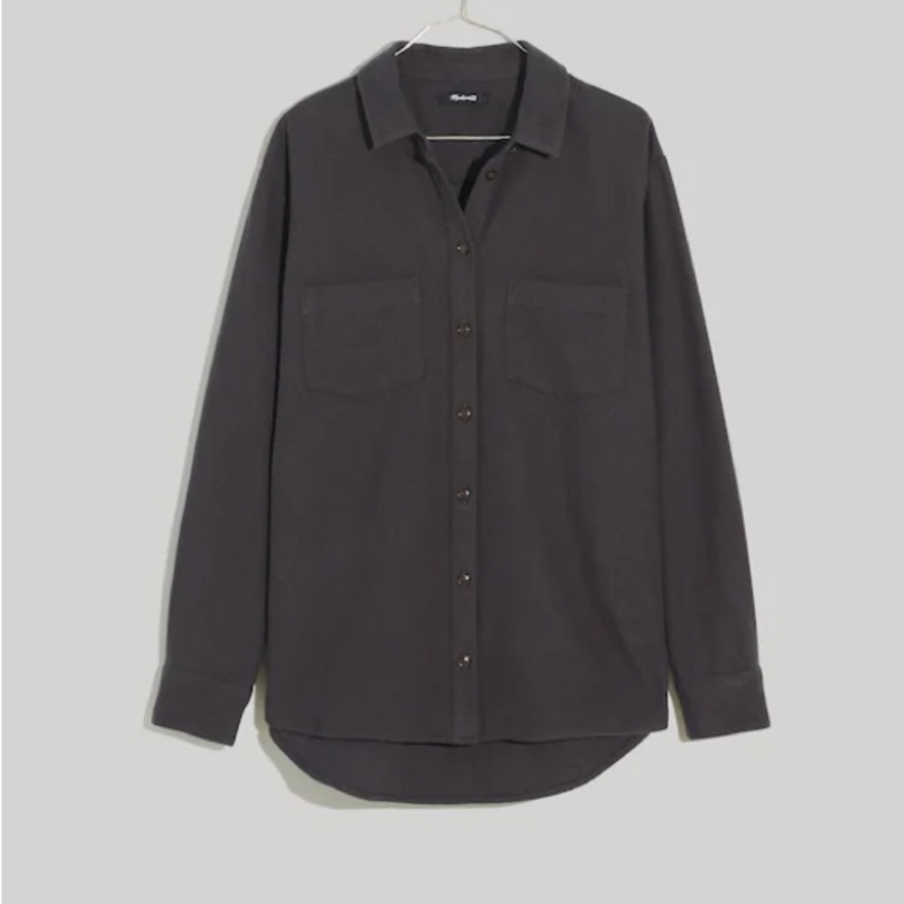 Madewell Drapey Moleskin Button-Down Shirt M